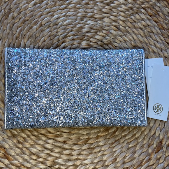 Tory Burch Silver Glitter Wallet - Picture 2 of 8